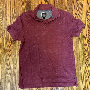 Denver Hayes Modern Fit Polo Sz M Burgundy